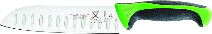 Mercer Culinary Millennia Colors 5-Piece Magnetic Board Set with Green Handles, Rubberwood