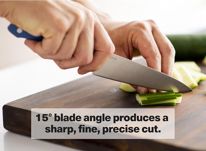 Misen 5.5" Utility Knife – High Carbon Japanese AUS-10 Stainless Steel – Hybrid German & Japanese Blade – Precision Kitchen Knife for Professionals & Home Cooks – Ultimate Cutting Performance - Gray