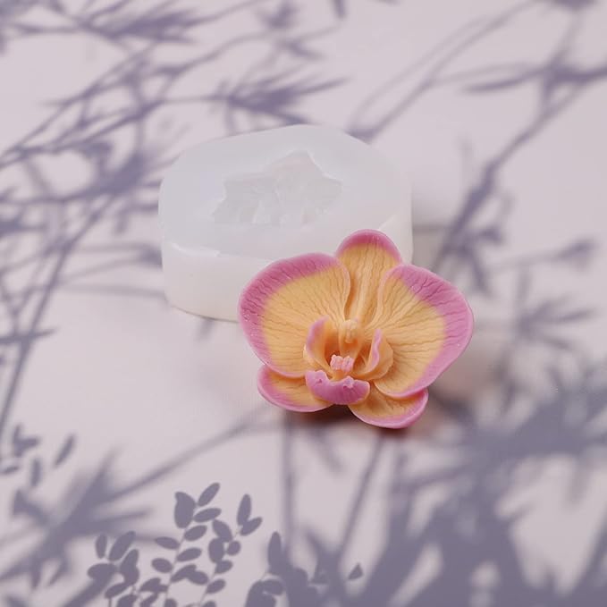 Cute Phalaenopsis Resin Mold Phalaenopsis Silicone Wave Spiral Candle Mold - Silicone Resin Casting Molds for Candle & Resin & Soap Craft Supplies