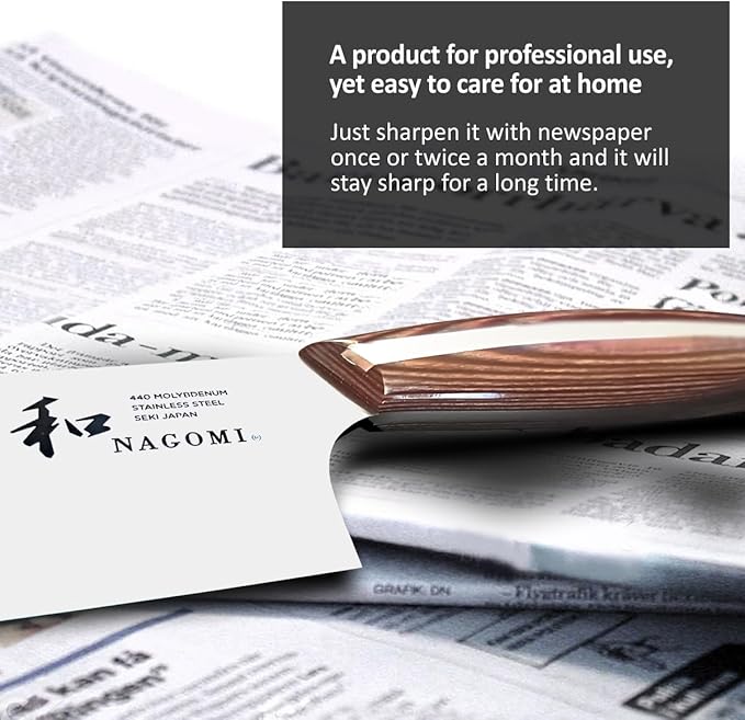 NAGOMI] 8 inch Serrated Bread Knife, Stainless Steel HRC58 Ultra-sharp Serrated Blade Bread Knife For Homemade Bread | Black Stylish Gift Box