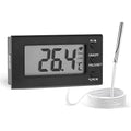 Digital Oven Thermometer -58°F to 572°F/-50°C-300°C, Thermometer with Probe, High Low Temperature Alarm, LCD, Celsius/Fahrenheit LXSZRPH (Black)