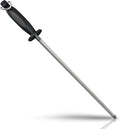 Utopia Kitchen 08 Inch Honing Steel Knife Sharpening Steel Sharpening Rod Black