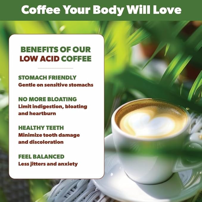 Low Acid Organic Coffee – Whole Bean, Mold-Free & Stomach Friendly by Java Planet, Espresso Blend Coffee, Dark Roast, Smooth Full Flavored, 2x1LB Bag