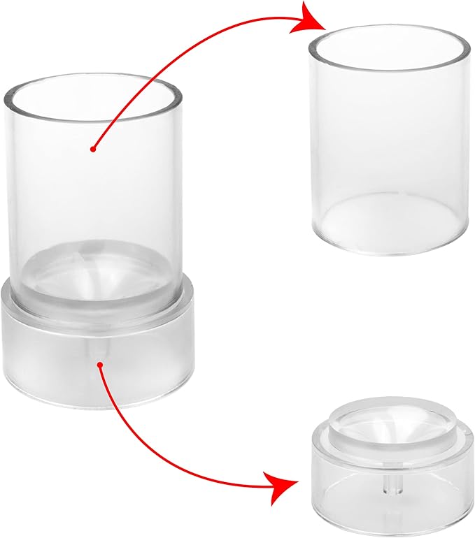 MILIVIXAY 2PCS Pillar Candle Mold -Height: 3.0inch,Diameter:2.0inch-30ft Long Wicks, 2pcs Wick Holders, a Mold Sealer and a Lead Wire Included as a Gift.