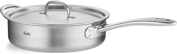 Fissler M5 Pro-Ply 5-ply Stainless Steel Sauté Pan with Metal Lid, 5 Quart