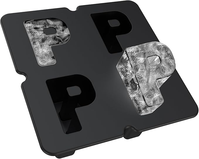 Customized Letter P Ice Cube Mold -Letter Silicone Ice Mold for Custom Ice Cube Mold and Baking Chocolate and Crafting Letter Molds, Ice Cube Molds for Cocktails & Whiskey with Custom Letters