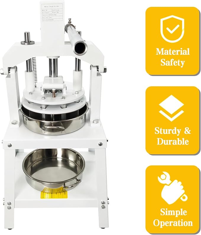 TECHTONGDA Commercial Dough Divider Rounder Machine Manual 10PCS Dough Cutter Hand Press Bread Bakery Dough Dividing Machine