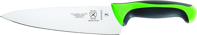Mercer Culinary Millennia Colors 5-Piece Magnetic Board Set with Green Handles, Bamboo