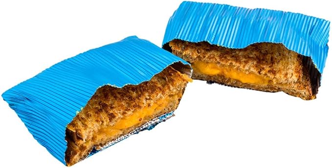 Restaurantware 12" x 12" Rippled Aluminum Foil Food Wrap and Fry Basket Liner: Perfect for Restaurant Take Out Bakeries and Food Trucks - Electric Blue Foil Sandwich Wraps - 500-CT