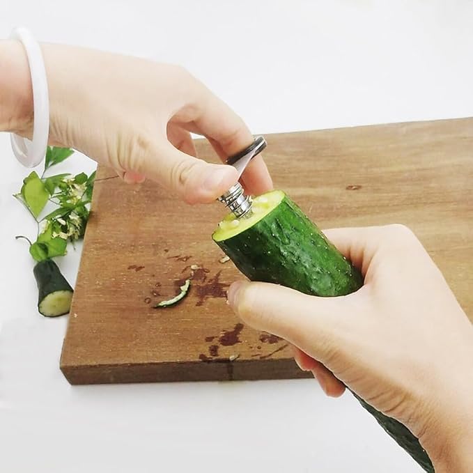 Vegetable Spiral & Crinkle Cutter – 2-in-1 Premium Peeler for Veggies & Potatoes, Stainless Steel Spiralizer for Zucchini, Carrots, Potatoes, Salad Garnishes & More(2Pcs)