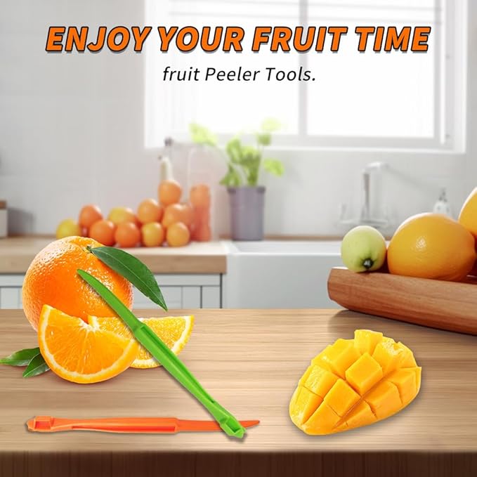 50Pcs Orange Peeler Tool，Citrus Peeler， Plastic Fruit Cutter，Lemon Citrus Peel Cutter，Kitchen Accessories，Kitchen Gadgets