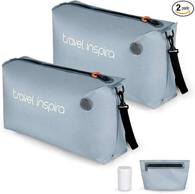 Vacuum Bags for Travel Luggage with Wireless Pump, Compression Bags for Carry On Suitcases and Backpack, Vacuum Seal Packing cube for Cloth Packing (2PC + PUMP)