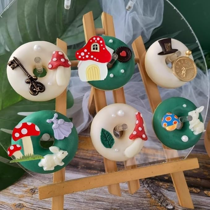 Mushroom Silicone Mold,Mushroom Chocolate Mold Cute Candy Vegetable Fondant Molds for Cupcake Gummy Cake Pop Puck Decoration DIY Crafts Polymer Clay