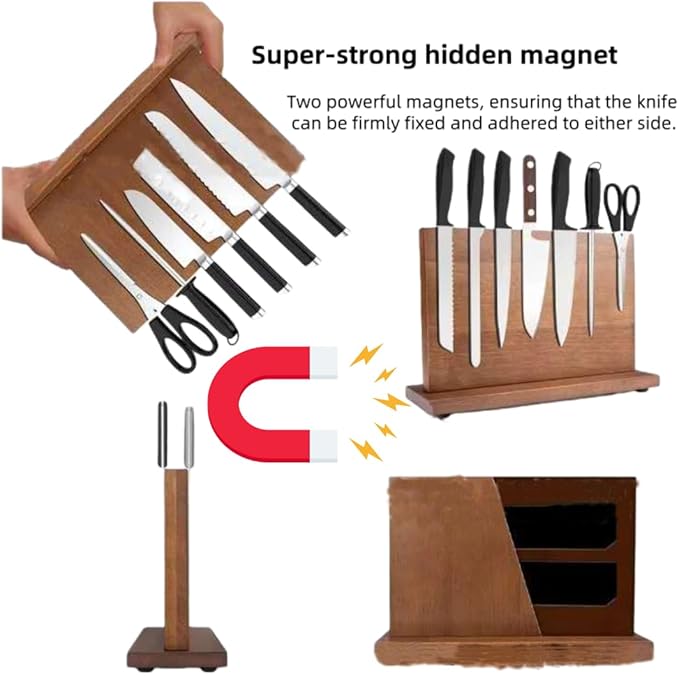 Personalized magnetic knife holder featuring the shape and name of the state where the US is located, as well as the date. Suitable for custom wedding, new home moving gifts, etc.