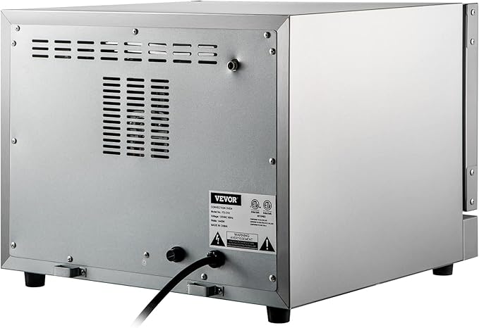 VEVOR Commercial Convection Oven, 21L/19Qt, Quarter-Size Conventional Oven Countertop, 1440W 3-Tier Toaster w/Front Glass Door, Electric Baking Oven w/Trays Wire Racks Clip Gloves, 120V