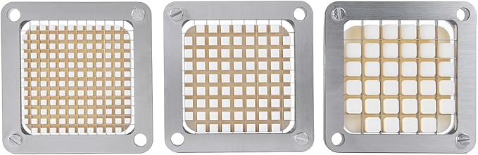 1/2" 1/4" 3/8" Multi-model universal Stainless Steel Replacement Chopper Blade & Pusher Block Set For Commercial Vegetable Cutter Dicer Strip Interchangeable Blade (3/8 inch)