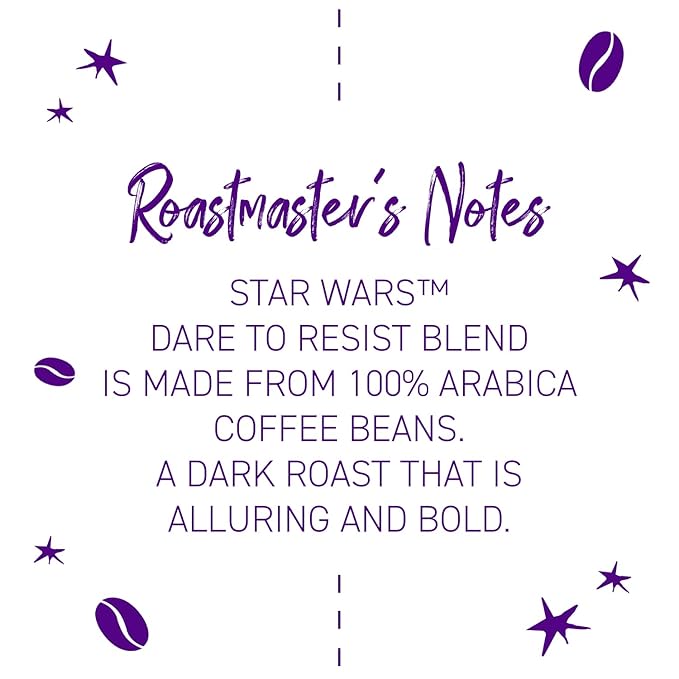 Joffrey's Coffee - STAR WARS™ Dare to Resist Blend, STAR WARS Licensed Coffee Collection, Artisan Dark Roast, Bold & Smooth Taste, Brew or French Press (Ground, 11oz)