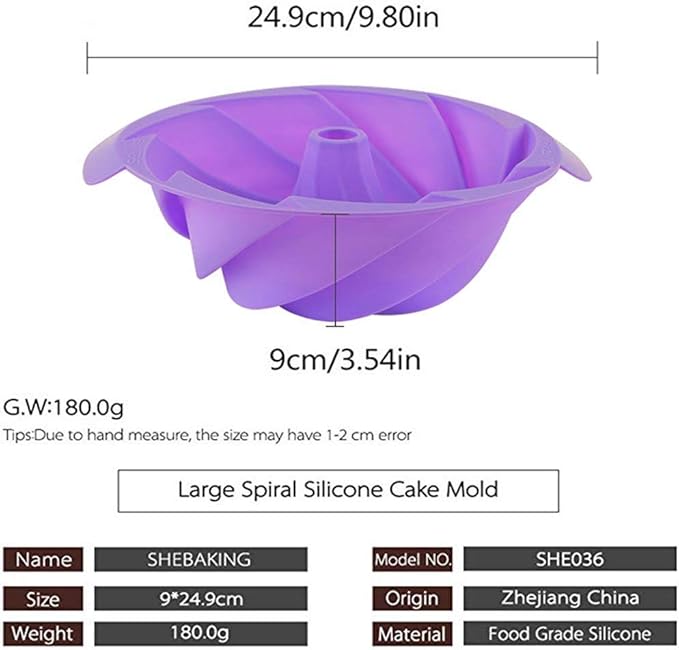 Silicone Jello Molds Non Stick Baking Mold, Fluted Tube Cake Pan Bakeware for Jello, Gelatin, Mousse and Cakes, BPA Free