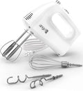 Mini Angel Hand Mixer, 400W Portable Kitchen Handheld Mixer with Eject Button, 5 Speed & 5 Stainless Steel Accessories, Egg Beaters and Whisk for Easy Whipping Cake, Cream, Batters, Cookies