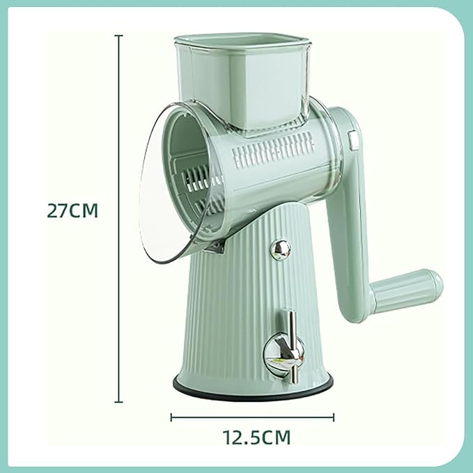 Sakesfor 5 In 1 Food Chopper,2025 New Sakesfor 5 In 1 Rotary Cheese Grater Vegetable Slicer,5 in 1 Hand Crank Food Chopper,Easy To Clean Kitchen Gadgets(White)