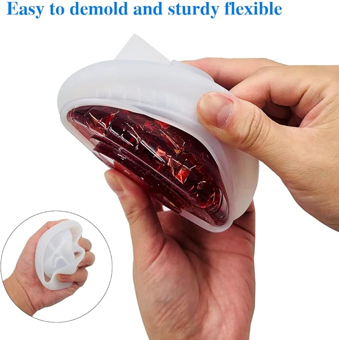 6 Pcs Mushroom Resin Molds, FineGood Resin Molds Silicone Mushroom Jar Mold DIY Crafting Silicone Molds for Epoxy Resin Storage Box Decoration