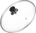 10 Inch Pan Lid, Universal Replacement Pot Lid for Frying Pans, Cast Iron Skillets, Tempered Glass Pan Cover with Steam Vent