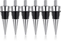 6 Pieces Metal Bottle Stopper 16 x 3/8 Blank Stainless Steel Wine Bottle Stopper Kit Reusable Wine Saver Corks Chrome Bottle Stopper Set Hardware for Wedding Wine Party Bar Turning