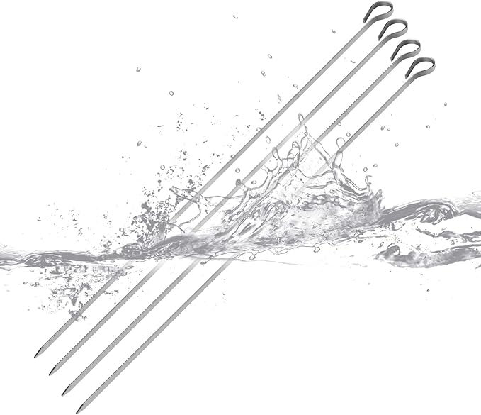 only fire Shish Kabob Set with Stainless Steel Ring, Automatic Skewers Turner for Weber 22" Kettle and Other Similar Kettle Grills
