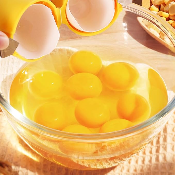 2025 Premium Egg Shell Opener, Egg Shell Cutter Eggs Shell Separator for Raw Eggs, Multifunctional Egg Cutter Egg Cracker Separator for Home Kitchen Gadgets (Yellow Red Pink)