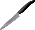 Kyocera Advanced Ceramic Revolution Series 5-inch Micro Serrated Tomato, Utility Knife, Black Blade