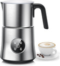 Milk Frother and Steamer,Warm and Cold Foam Frother with 4 in 1 Function, 304 Stainless Steel Jug, 17.6oz/500ml and BPA Free