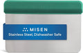 Misen Stainless Steel Bench Scraper - Versatile Food Scraper with Walnut Handle - Ideal for Kitchen, Pastry & Dough - Durable Cutting Board Scraper Tool - Effortless Transfer into Pots & Pans - Green