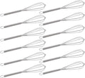 CHuangQi 5 Inch Endurance Stainless Steel Mini Whisk/Egg Beater, Set of 12