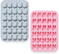 2 Pcs Easter Bunny Silicone Molds, 6 Shaped Rabbit 30 Cavities Candy Mould Wax Melt Tray for Baking Rabbit Chocolate Jello Resin Gummies Cupcake Decor
