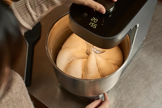 Ooni Halo Pro Spiral Mixer - Dough Stand Mixer with Attachments, 7.3 Quart Capacity and 58 Speed Settings - Charcoal Grey