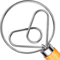 TEEVEA Danish Dough Whisk for Sourdough, Wood Handle & Stainless Steel