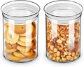 ZENS 27oz Glass Jars with Airtight Lid Set of 2, Clear Glass Storage Containers, Glass Kitchen Canisters with Airtight Lids, Coffee Jars for Brown Sugar, Pantry Organization