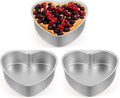 3 Pieces Heart Shaped Cake Pans, 8 Inch Aluminum Heart Cake Molds, Cake Baking Supplies, Heat-Resistant DIY Baking Tool for Wedding, Birthday Party, Engagement, Valentine Day