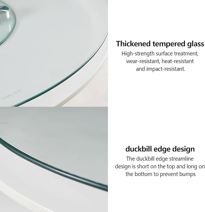 Restaurant Glass Rotating Centerpiece Tray, Commercial Cake Serving Lazy Susan Turntable, Rotating Serving Tray for Dining Table, Lazy Susan for Table top, for Home, Party, Hotel