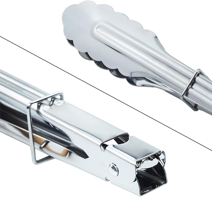 Stainless Steel Kitchen Tongs Set Metal Cooking Tongs (7 9 12 Inch 3 Pieces)