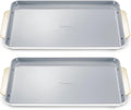 Caraway Non-Stick Ceramic Large Baking Sheet Duo - Naturally Slick Ceramic Coating - Non-Toxic, PTFE & PFOA Free - Perfect for Baking, Roasting, and More - Large (18" x 13") - White