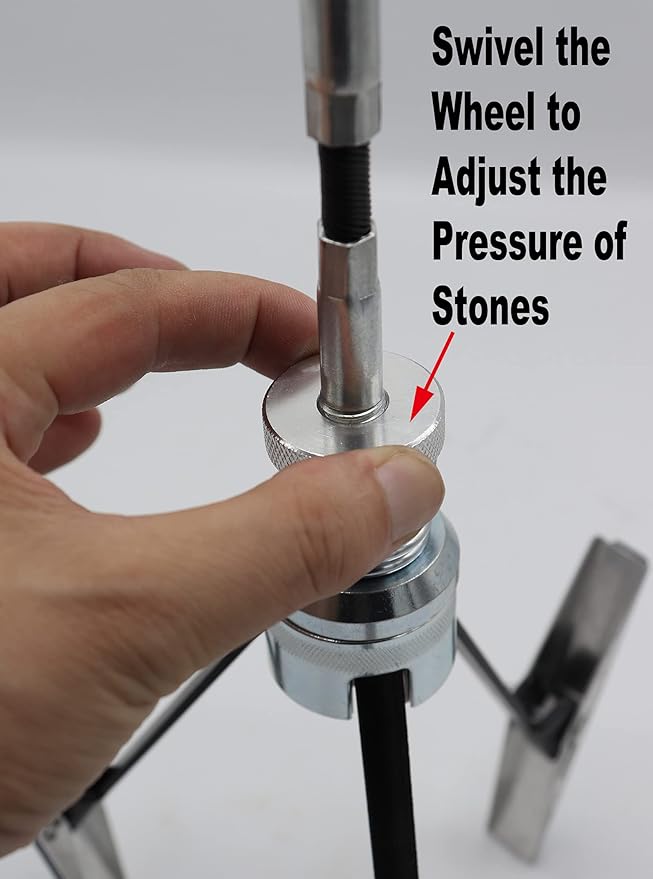 Engine Cylinder Hone Tool 2"-7" Diameter Adjustable Deglazer Kit with 3-Piece 4" Long Stones 220 Grit