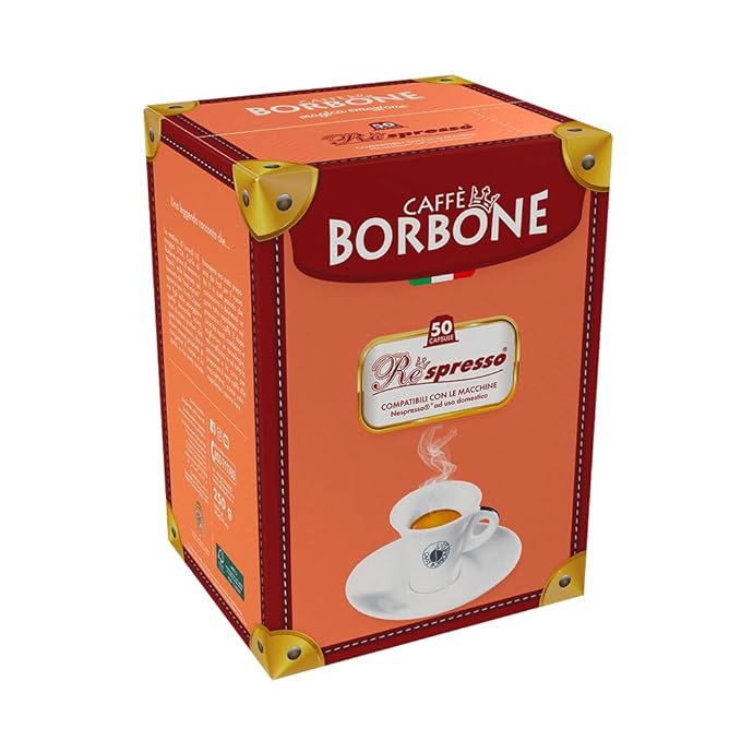 Caffè Borbone Gold Blend Nespresso Compatible Espresso Coffee Pods, 50 Count Espresso Pods