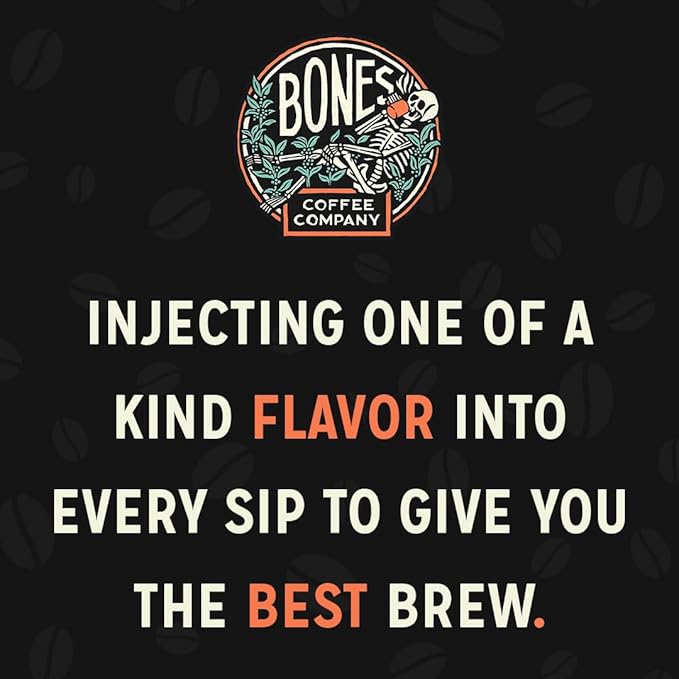 Bones Coffee Company Favorite Flavors Sample Pack Box Set with Specialty Coffee Mug, 5 Assorted Single-Origin Low Acid Medium Roast Arabica Beans Flavored Coffee Gifts, 4 oz Pack of 5 Ground