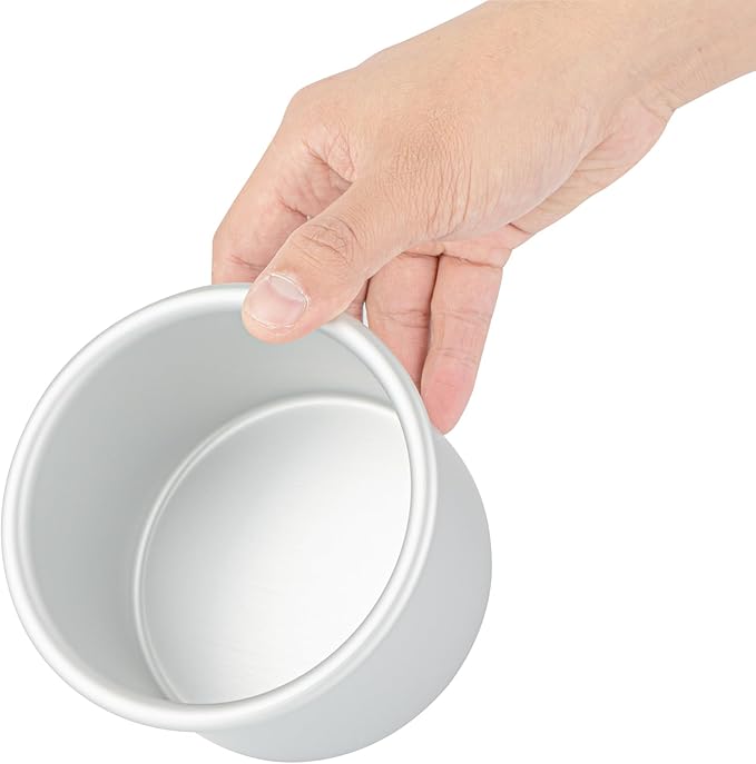 Restaurantware-Met Lux 4 x 3 Inch Straight-Sided Baking Tins, 12 Round Cake Pans - Oven-Ready, Freezable, Anodized Aluminum Round Baking Pans, Greaseproof, For Layer Birthday Cakes
