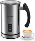 ECOWELL Milk Frother, Coffee Frother Electric, Automatic Hot and Cold Foam Frother, Stainless Steel Milk Steamer and Frother for Latte, Macchiato, Cappuccinos 8.1oz/240 ml Silver, WMMF02