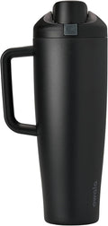 Owala FreeSip Tumbler Insulated Stainless Steel Water Bottle with Built-in Straw and Side Handle, For Travel, Work, School, and Sports, 40oz, BPA Free, Leak Proof, Very, Very Dark (Pack of 6)