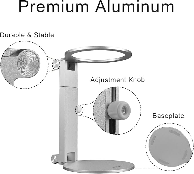 Pour Over Coffee Maker Stand,Adjustable & Foldable Portable Electric Espresso Machine Stand,Holder for Coffee Grinder,Universal Dripper,V60 Dripper,Travel Coffee Maker,Coffee Press Sliver