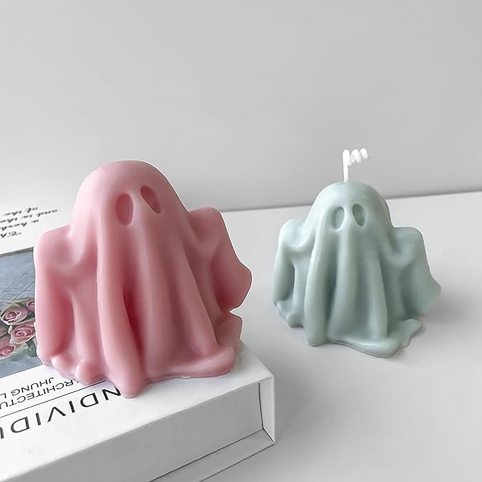 Halloween Molds Ghost Resin Mold - Resin Casting Silicone Molds for Home Decor & Candle Making Wave Spiral Mold