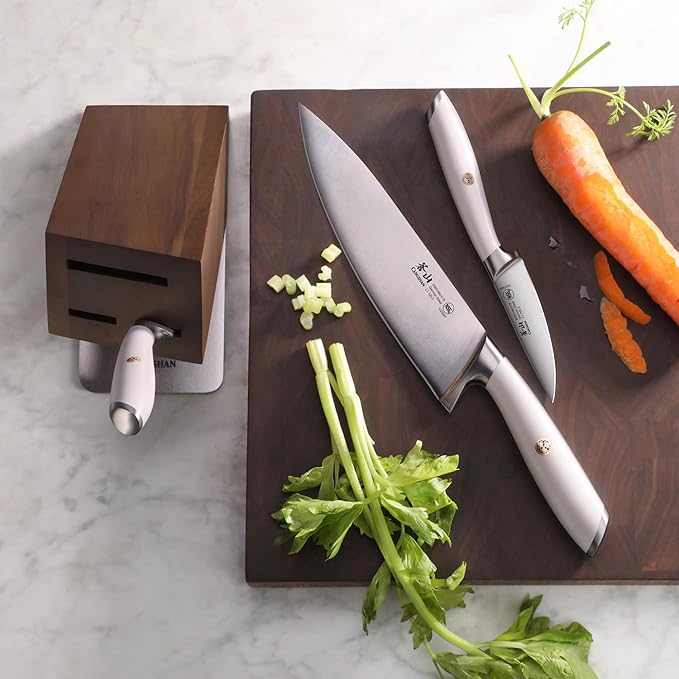 Cangshan L1 Series 4-Piece HUA Knife Block Set, Forged German Steel, White, 1026986